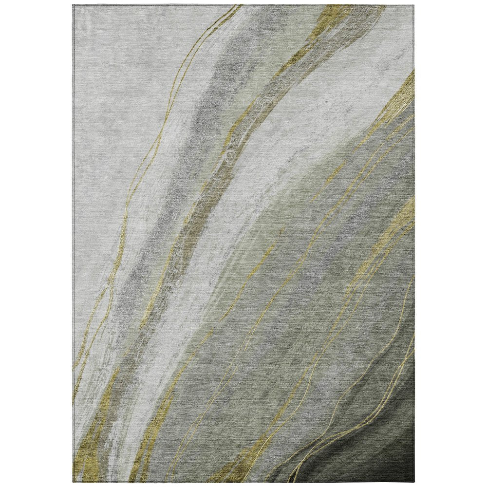 Machine Washable Indoor/Outdoor Chantille ACN2036 Aloe 9 x 12 Rug