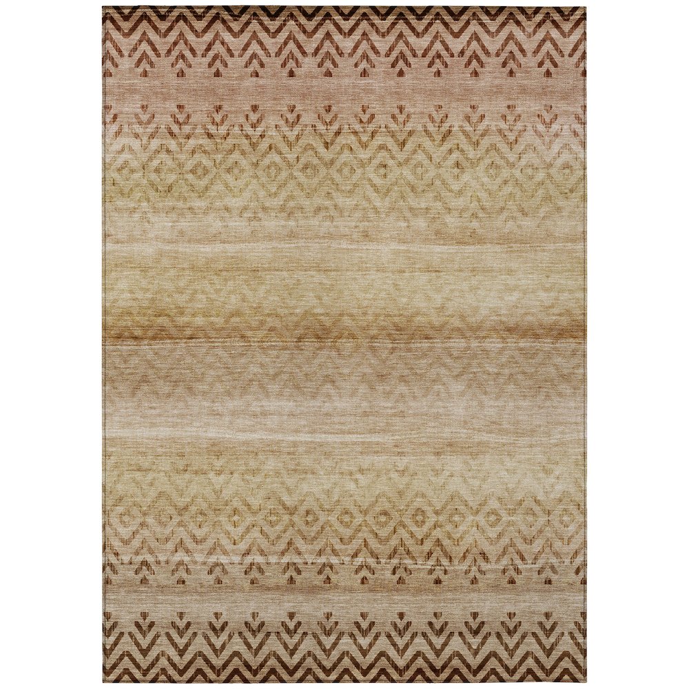 Machine Washable Indoor/Outdoor Chantille ACN2042 Beige 9 x 12 Rug