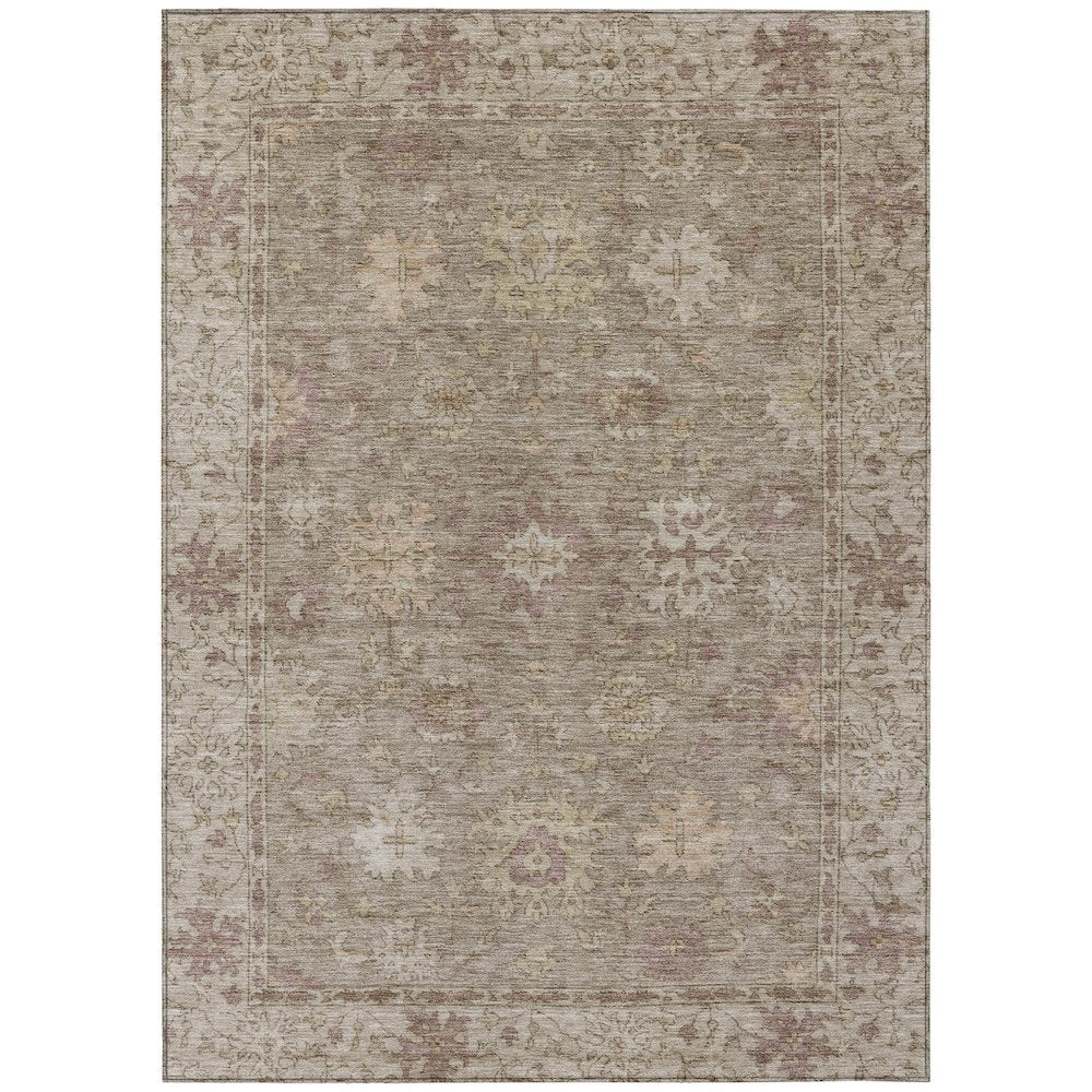 Machine Washable Indoor/Outdoor Chantille ACN2051 Khaki 9 x 12 Rug