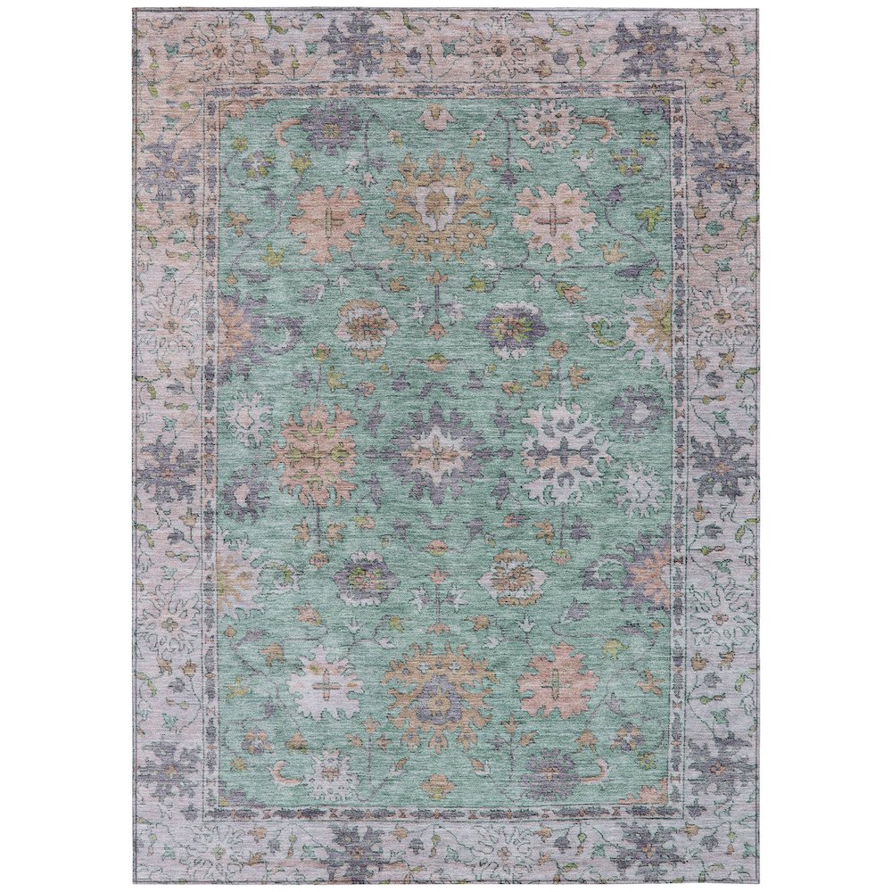 Machine Washable Indoor/Outdoor Chantille ACN2052 Mint 9 x 12 Rug