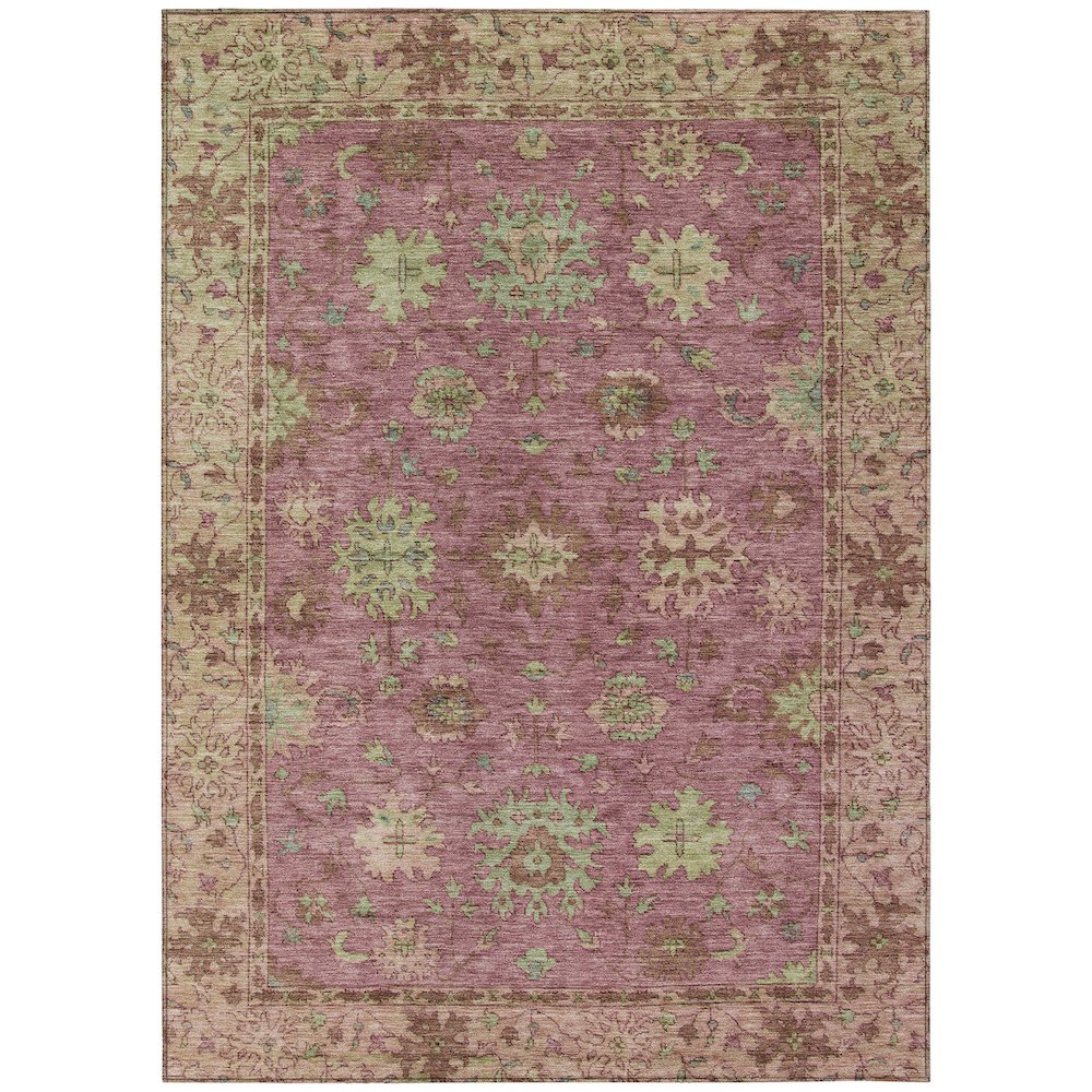 Machine Washable Indoor/Outdoor Chantille ACN2052 Pink 9 x 12 Rug