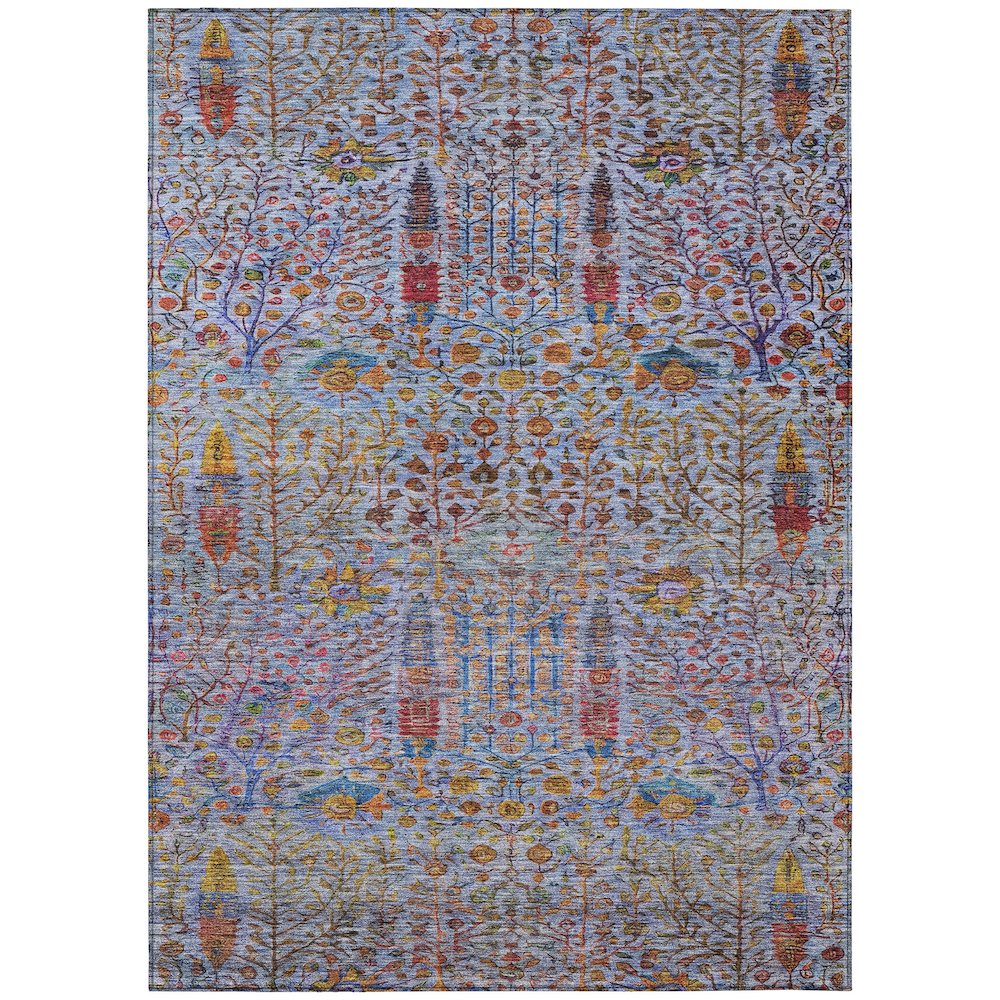 Machine Washable Indoor/Outdoor Chantille ACN2053 Blue 9 x 12 Rug