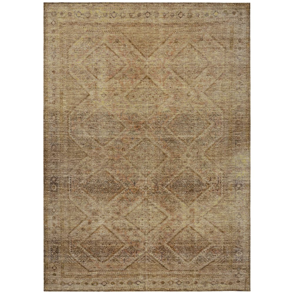 Machine Washable Indoor/Outdoor Chantille ACN2060 Khaki 9 x 12 Rug