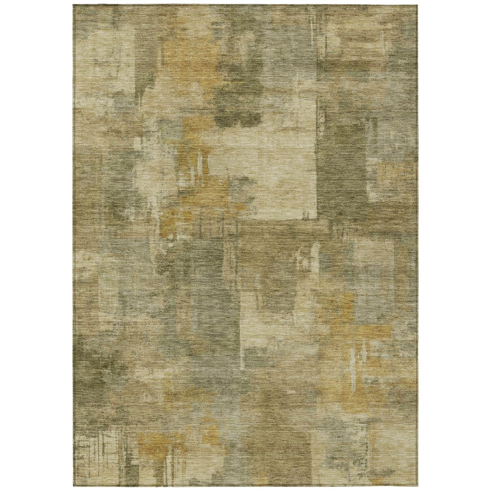 Machine Washable Indoor/Outdoor Chantille ACN2069 Khaki 9 x 12 Rug