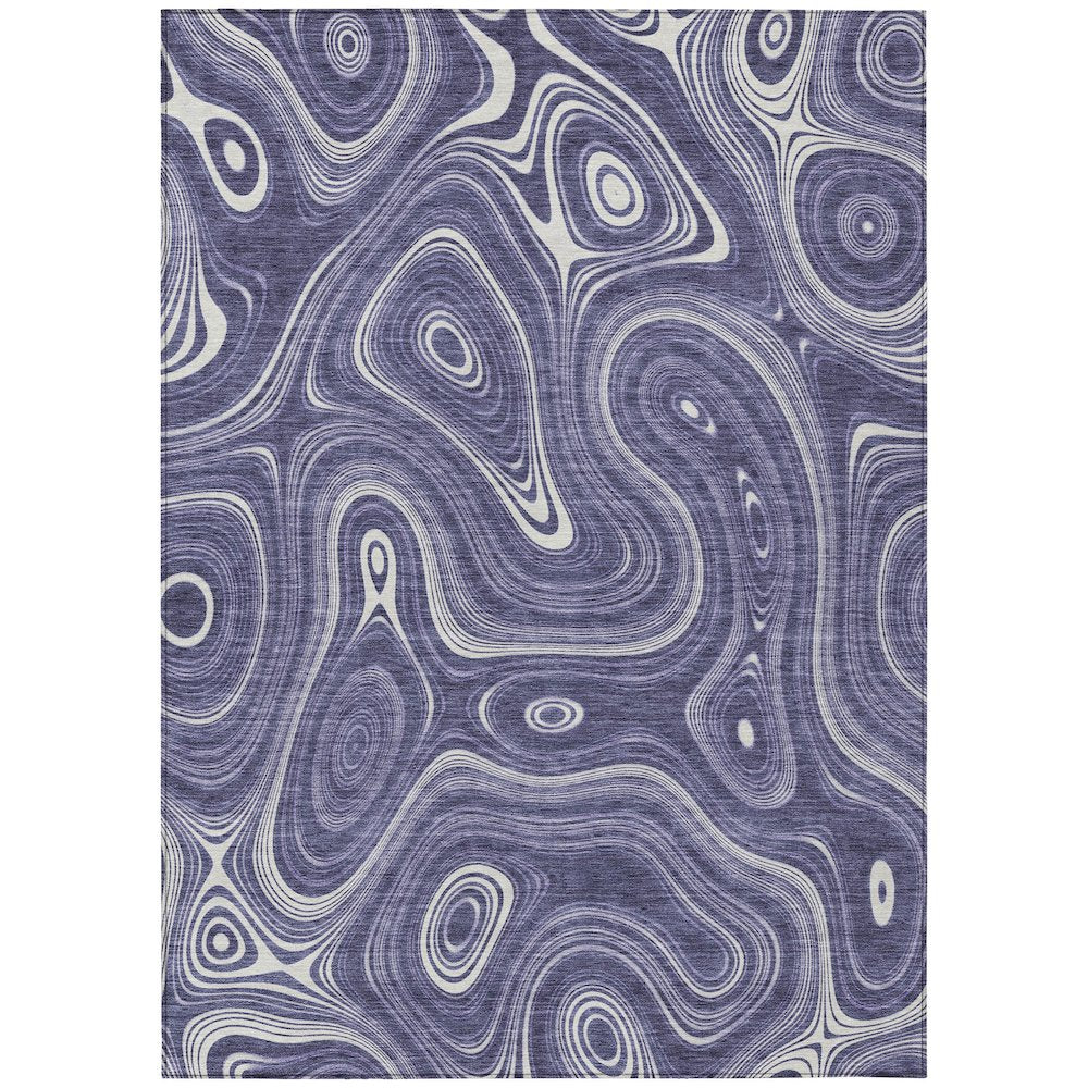 Machine Washable Indoor/Outdoor Chantille ACN2097 Plum 9 x 12 Rug