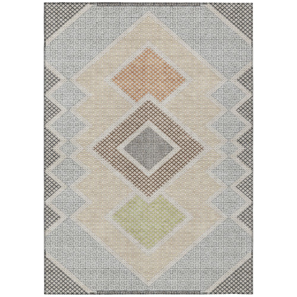 Machine Washable Indoor/Outdoor Chantille ACN2111 Pewter 9 x 12 Rug