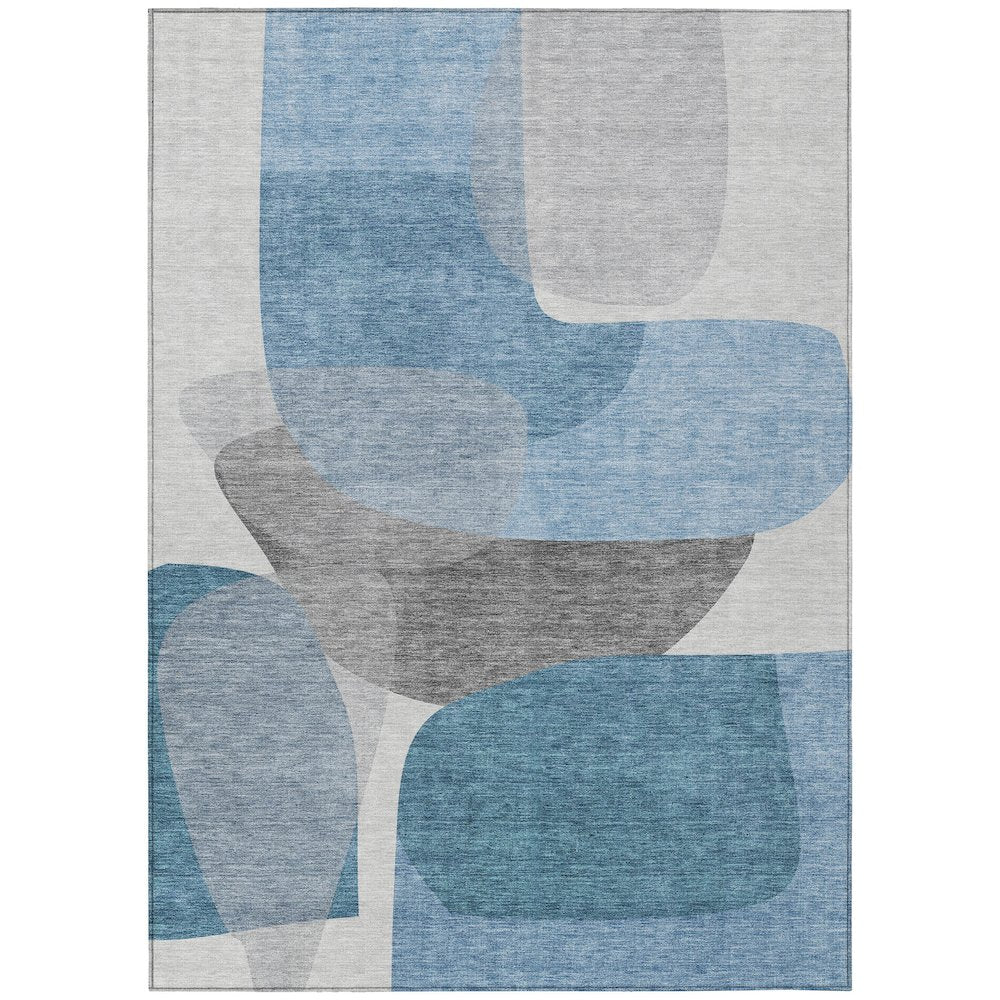 Machine Washable Indoor/Outdoor Chantille ACN2121 Denim 9 x 12 Rug
