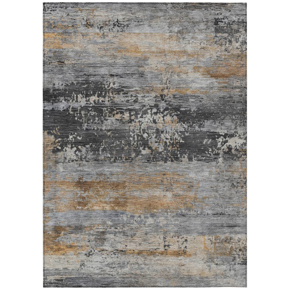 Machine Washable Indoor/Outdoor Chantille ACN2146 Gray 9 x 12 Rug