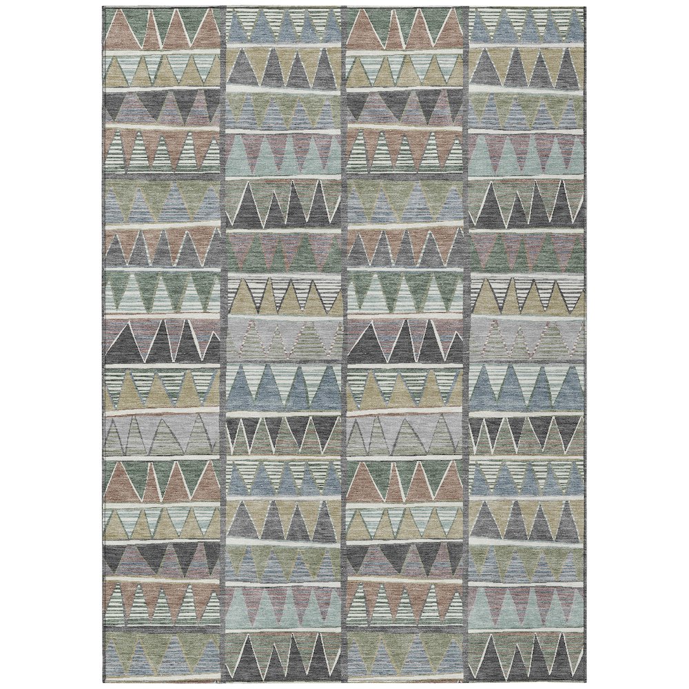 Machine Washable Indoor/Outdoor Chantille ACN2205 Gray 9 x 12 Rug