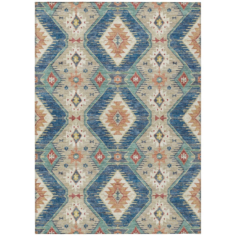 Machine Washable Indoor/Outdoor Chantille ACN2210 Navy 9 x 12 Rug