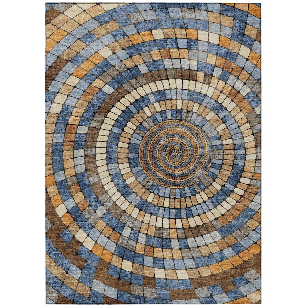 Machine Washable Indoor/Outdoor Chantille ACN2216 Denim 9 x 12 Rug