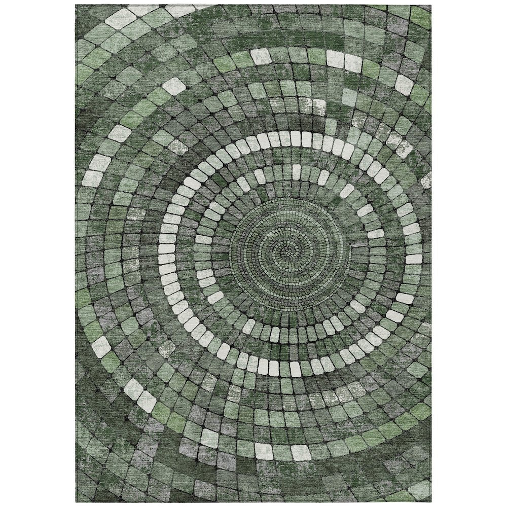 Machine Washable Indoor/Outdoor Chantille ACN2216 Sage 9 x 12 Rug