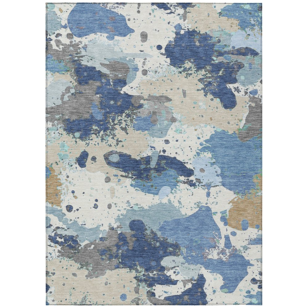 Machine Washable Indoor/Outdoor Chantille ACN2217 Denim 9 x 12 Rug