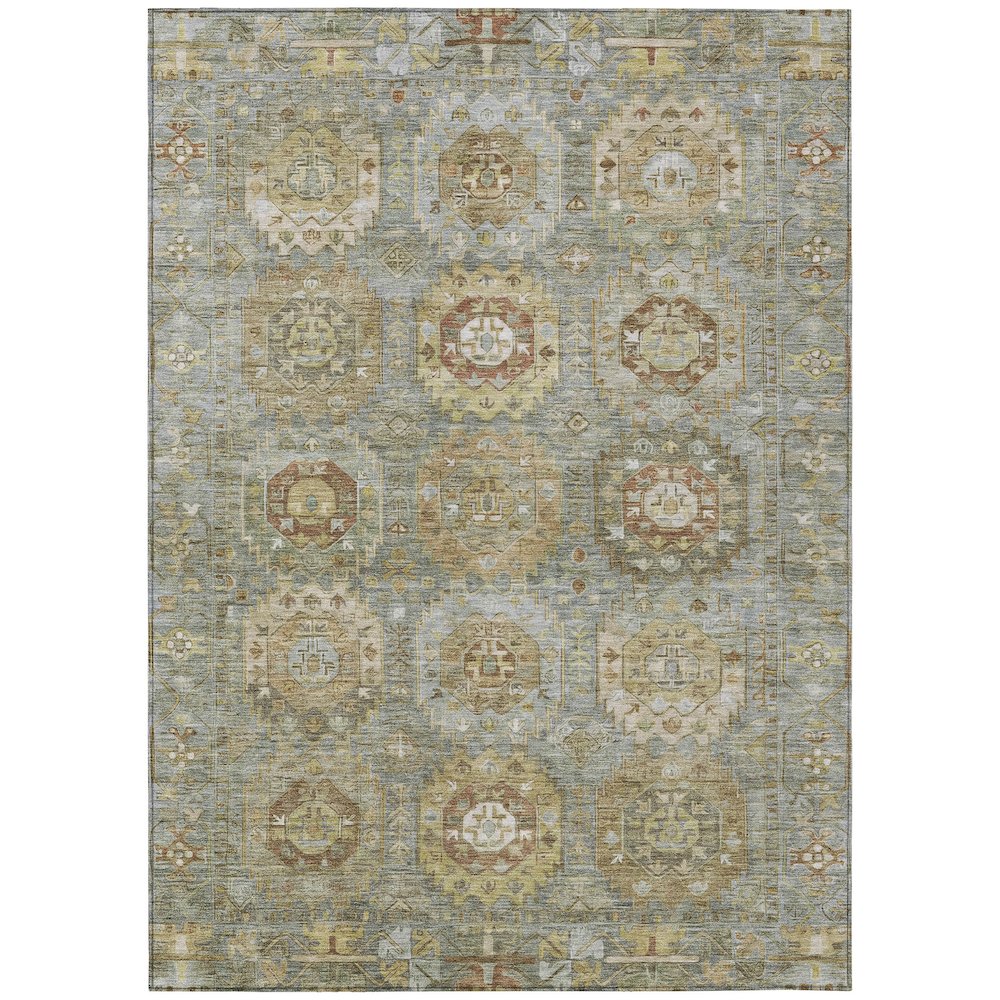 Machine Washable Indoor/Outdoor Chantille ACN2024 Sage 10 x 14 Rug