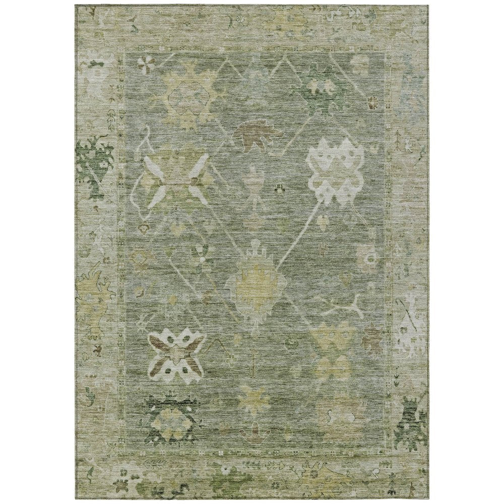 Machine Washable Indoor/Outdoor Chantille ACN2025 Sage 10 x 14 Rug