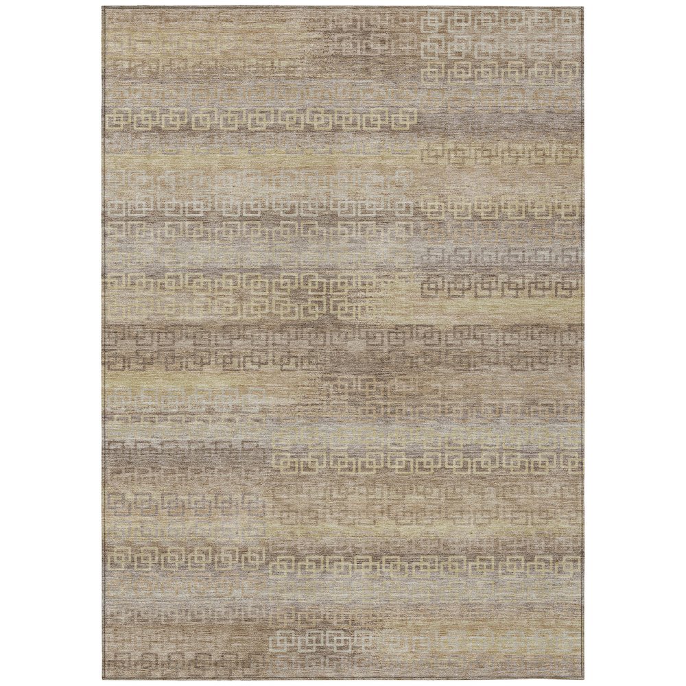 Machine Washable Indoor/Outdoor Chantille ACN2029 Beige 10 x 14 Rug