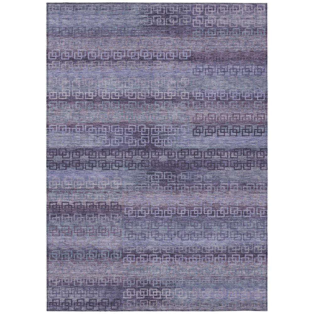 Machine Washable Indoor/Outdoor Chantille ACN2029 Plum 10 x 14 Rug