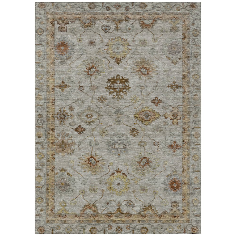 Machine Washable Indoor/Outdoor Chantille ACN2045 Taupe 10 x 14 Rug