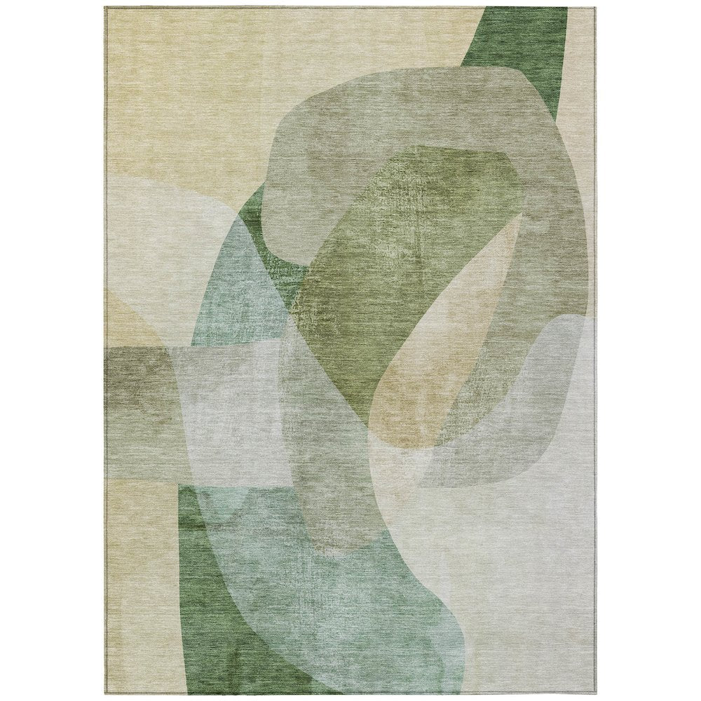 Machine Washable Indoor/Outdoor Chantille ACN2057 Aloe 10 x 14 Rug