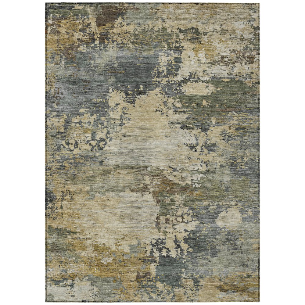 Machine Washable Indoor/Outdoor Chantille ACN2067 Gray 10 x 14 Rug