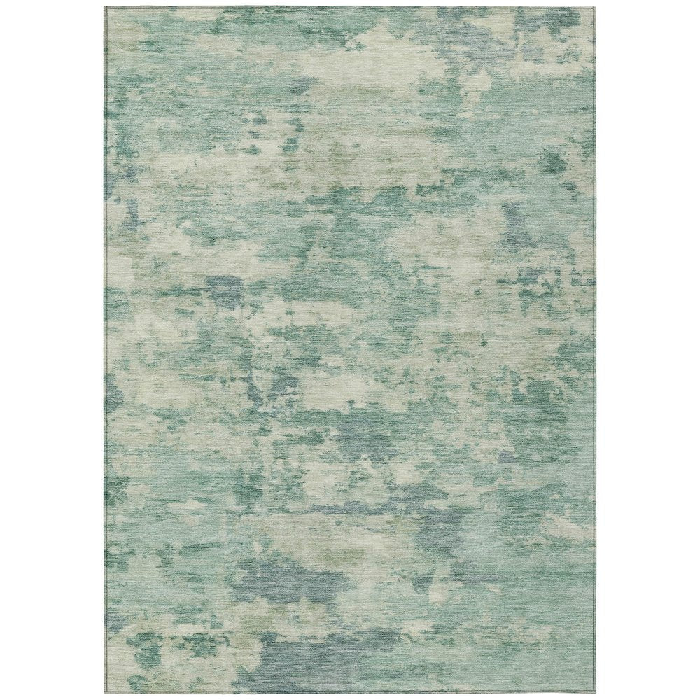 Machine Washable Indoor/Outdoor Chantille ACN2074 Teal 10 x 14 Rug