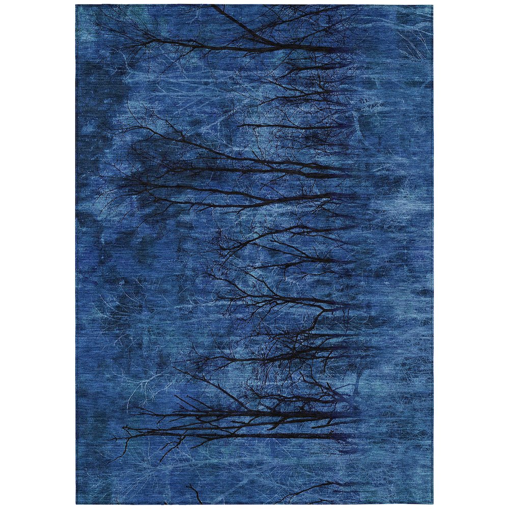 Machine Washable Indoor/Outdoor Chantille ACN2083 Blue 10 x 14 Rug