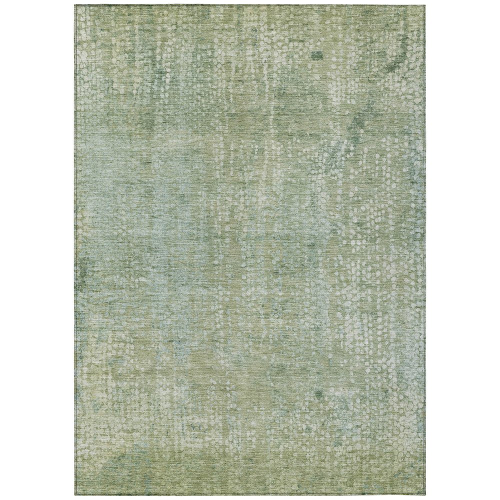 Machine Washable Indoor/Outdoor Chantille ACN2087 Green 10 x 14 Rug