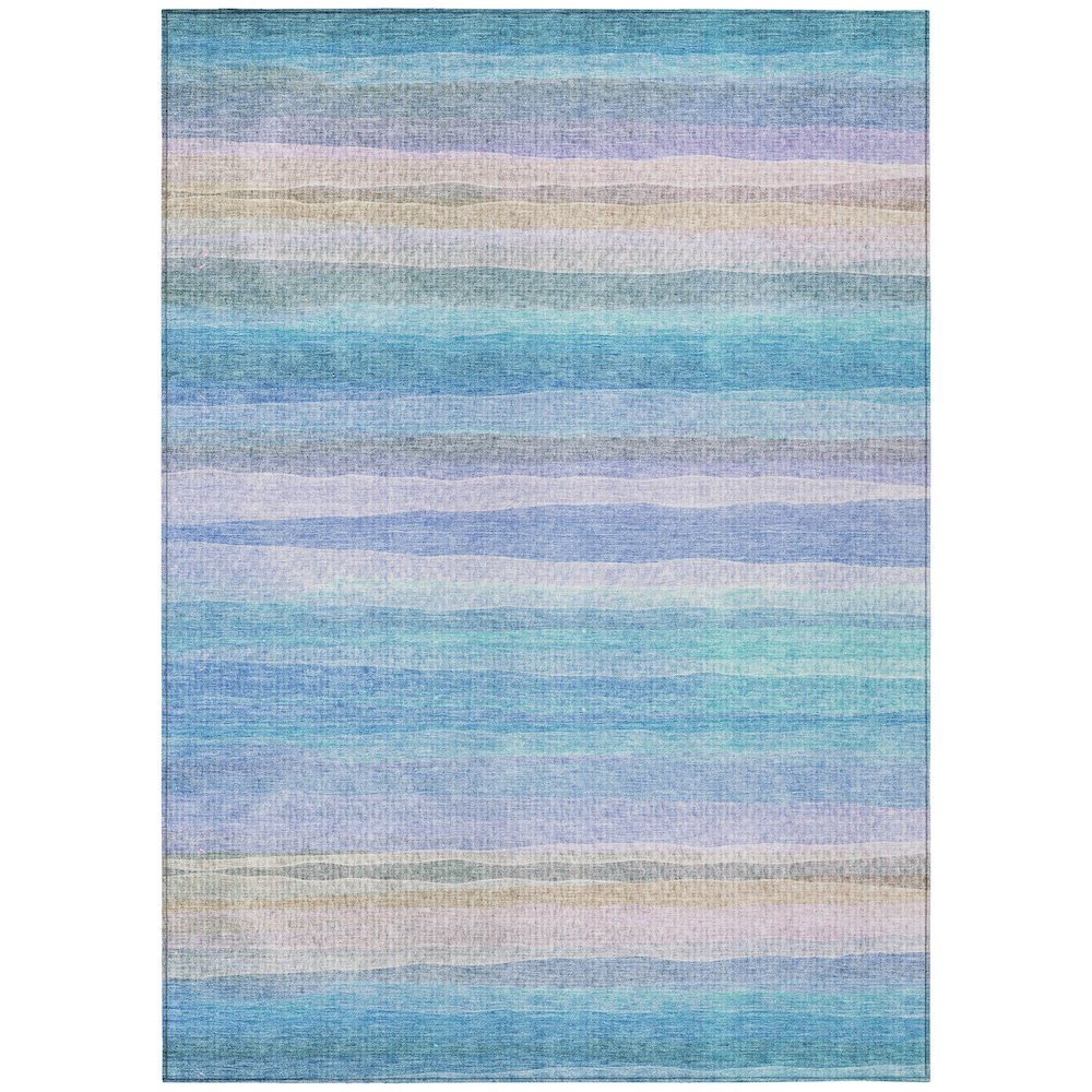 Machine Washable Indoor/Outdoor Chantille ACN2093 Aqua 10 x 14 Rug