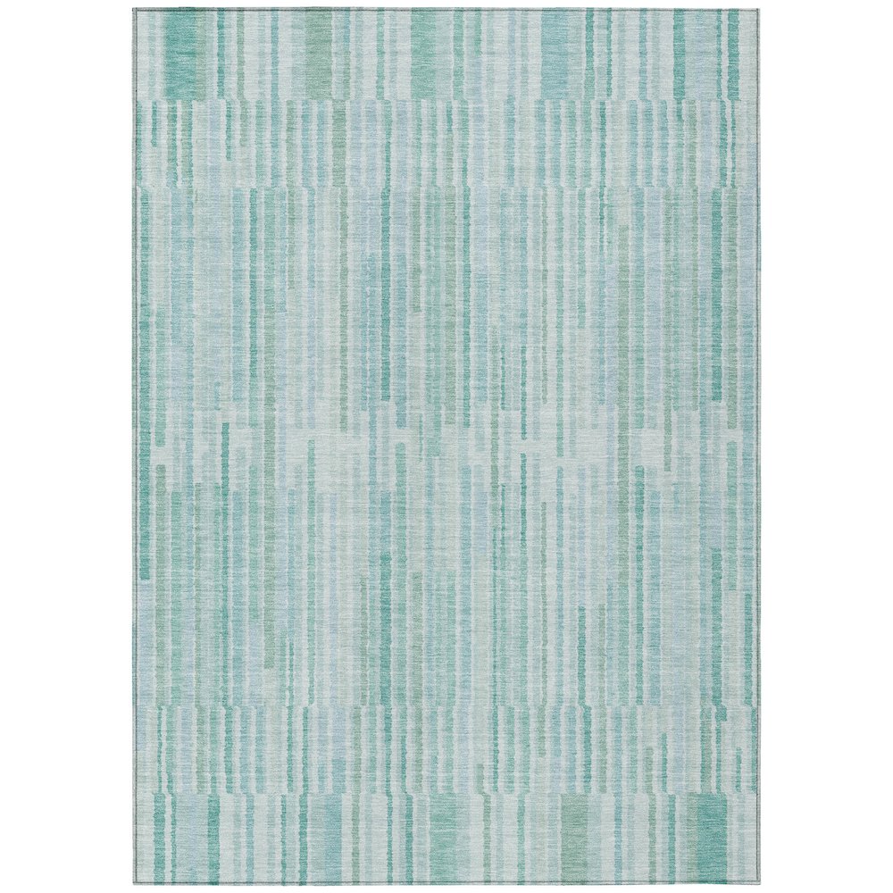 Machine Washable Indoor/Outdoor Chantille ACN2102 Turquoise 10 x 14 Rug