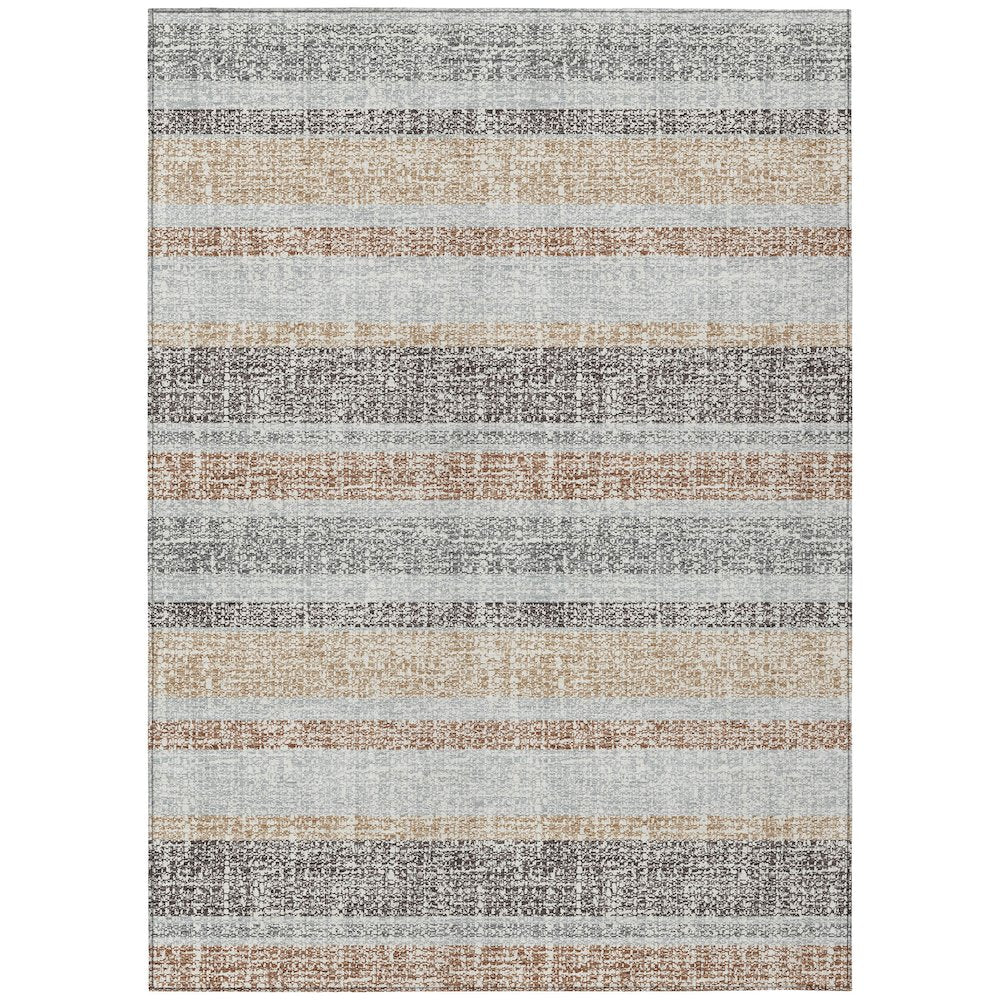 Machine Washable Indoor/Outdoor Chantille ACN2122 Gray 10 x 14 Rug