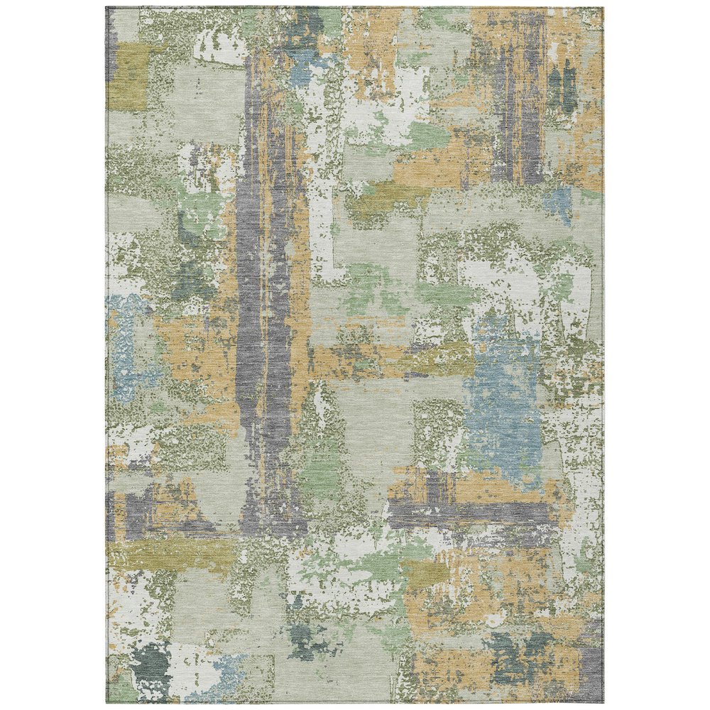 Machine Washable Indoor/Outdoor Chantille ACN2212 Aloe 10 x 14 Rug