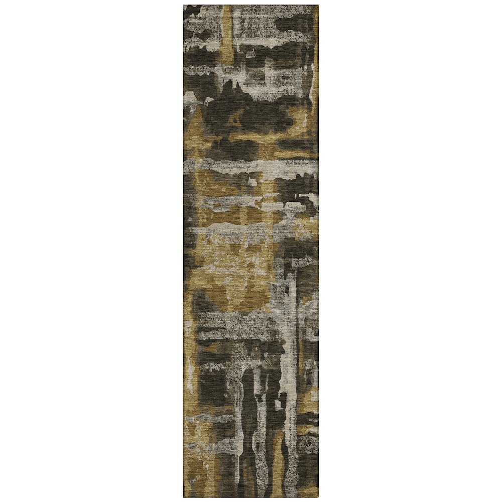 Machine Washable Indoor/Outdoor Chantille ACN2015 Coffee 23 x 76 Runner Rug