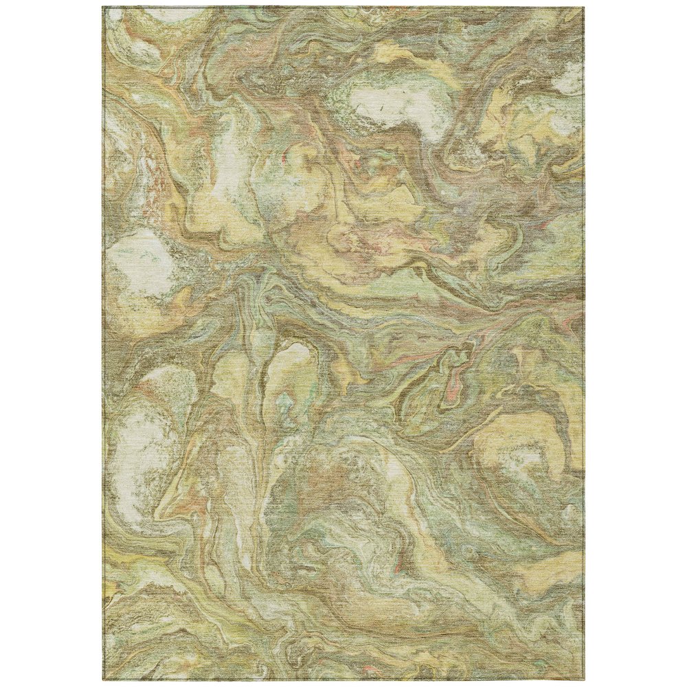 Machine Washable Indoor/Outdoor Chantille ACN2017 Gold 26 x 310 Rug
