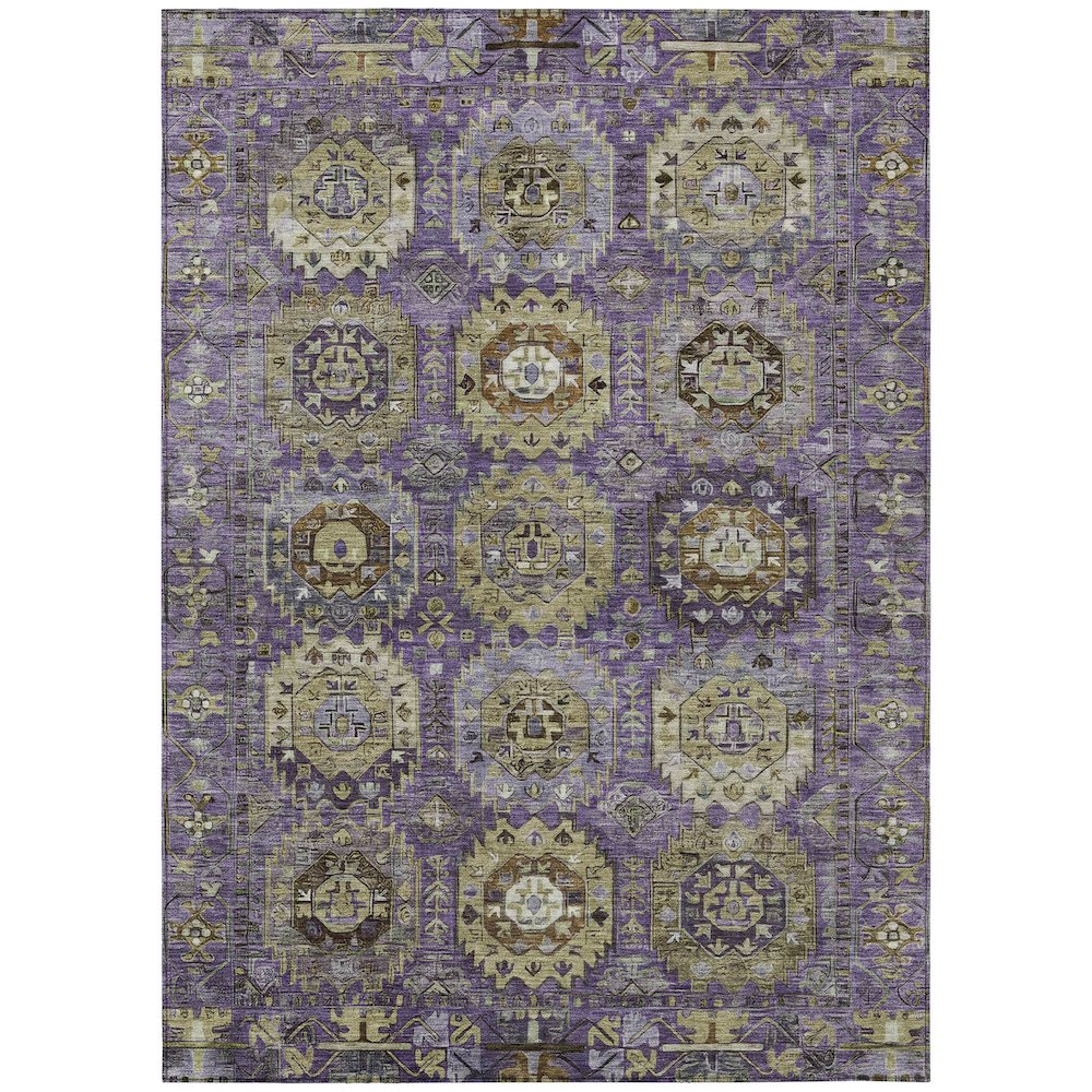 Machine Washable Indoor/Outdoor Chantille ACN2024 Eggplant 26 x 310 Rug