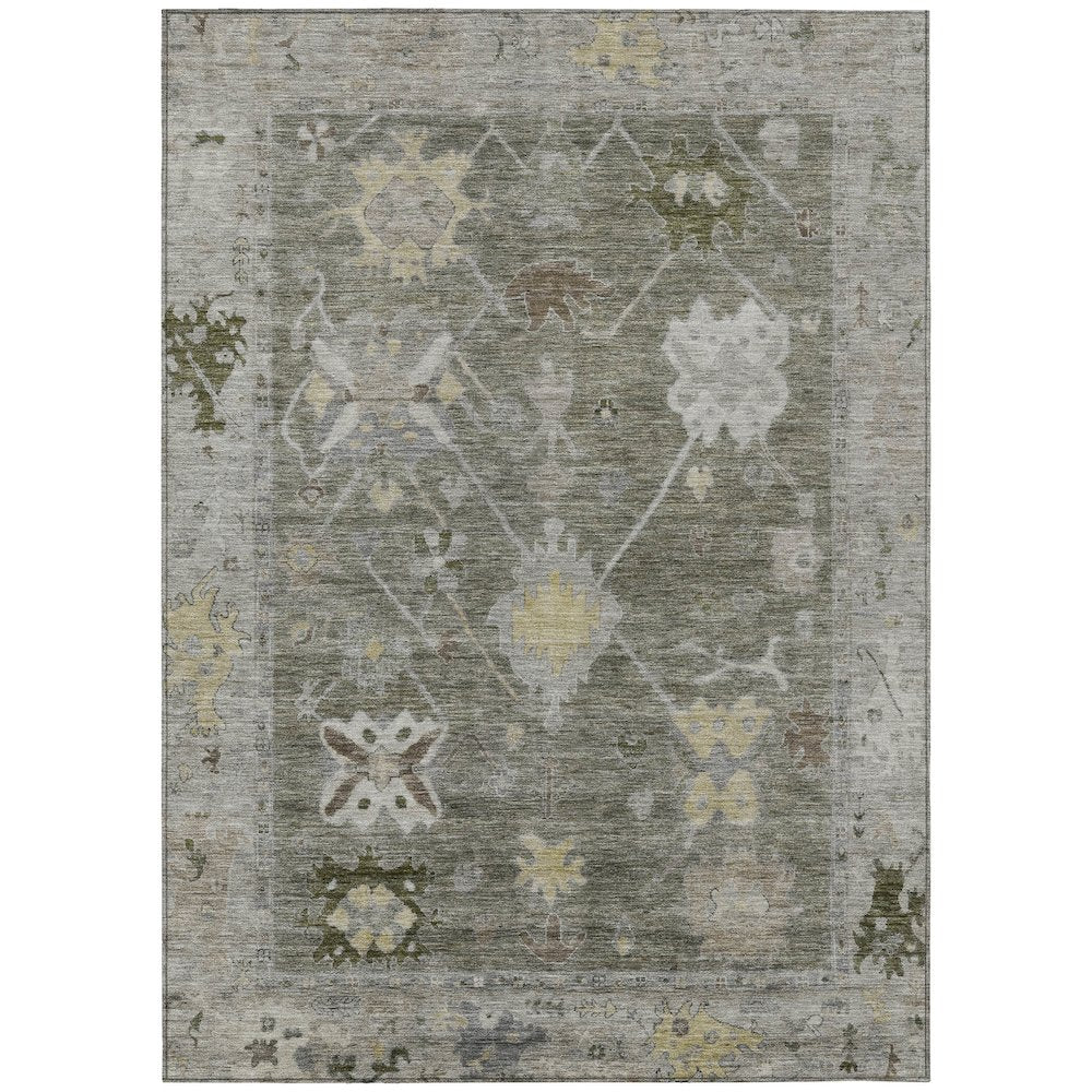 Machine Washable Indoor/Outdoor Chantille ACN2025 Pewter 26 x 310 Rug