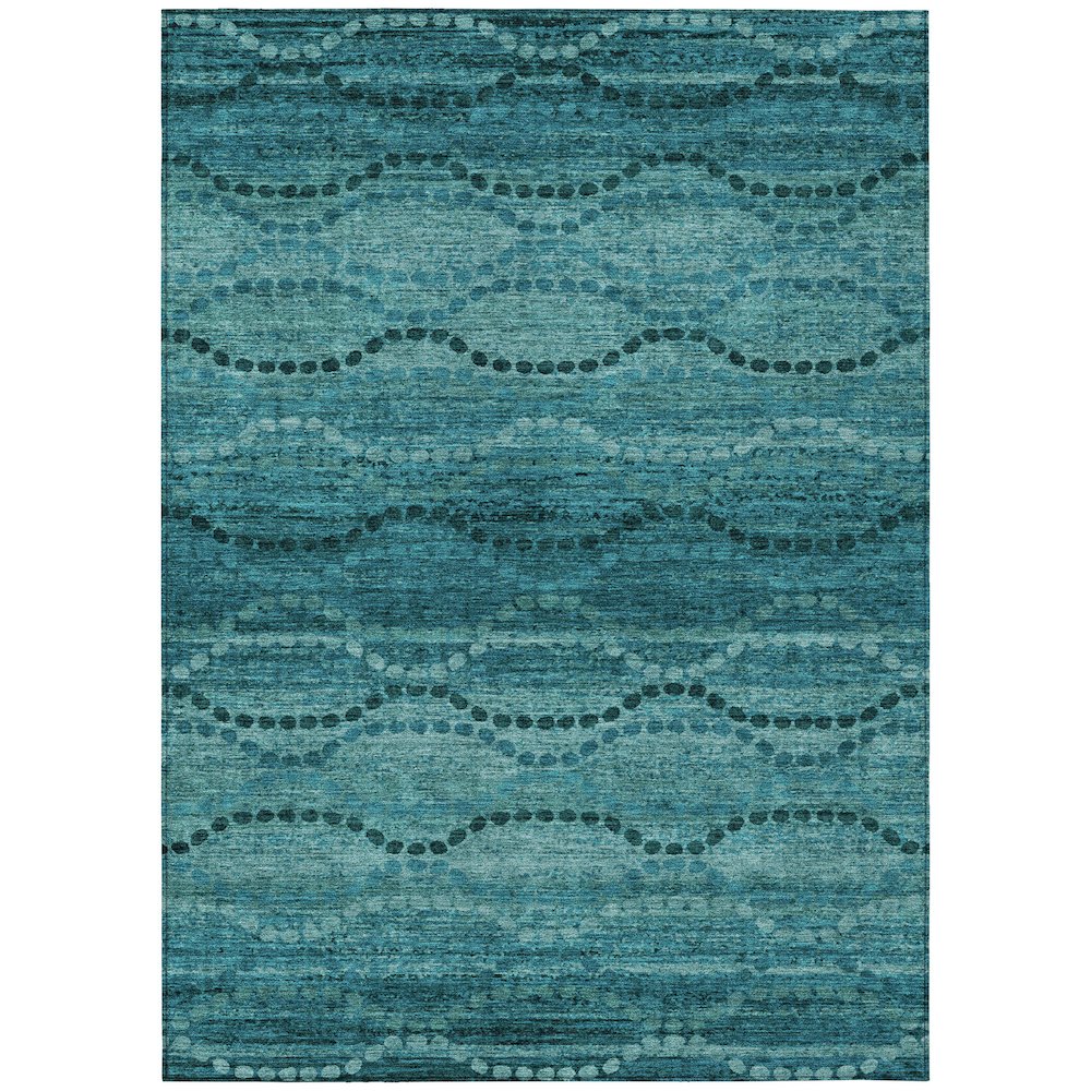 Machine Washable Indoor/Outdoor Chantille ACN2031 Turquoise 26 x 310 Rug