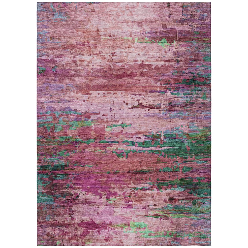 Machine Washable Indoor/Outdoor Chantille ACN2035 Pink 26 x 310 Rug