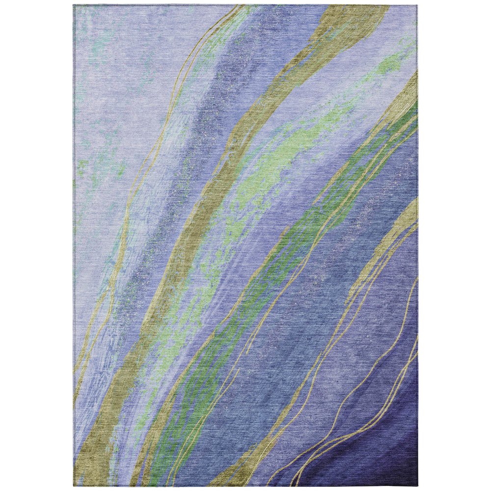 Machine Washable Indoor/Outdoor Chantille ACN2037 Purple 26 x 310 Rug