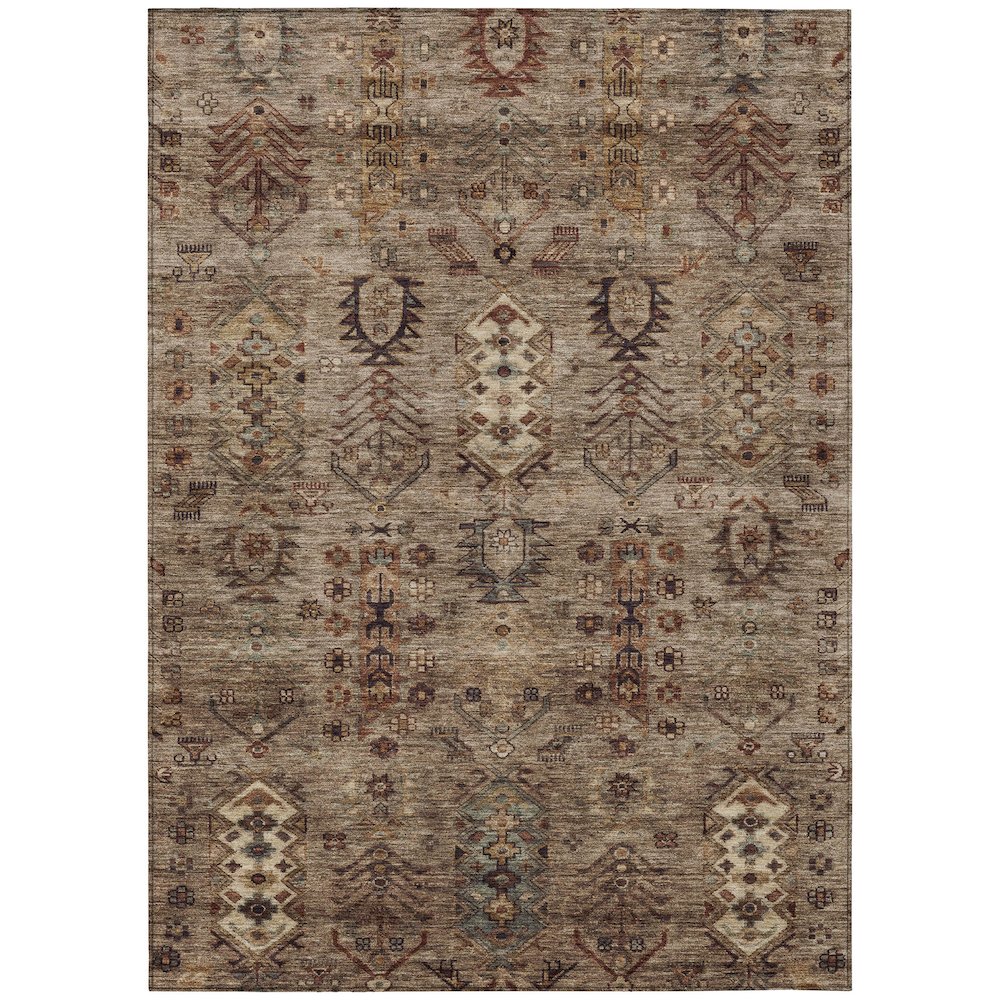 Machine Washable Indoor/Outdoor Chantille ACN2047 Brown 26 x 310 Rug