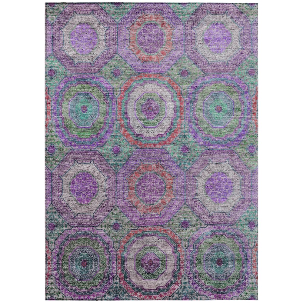 Machine Washable Indoor/Outdoor Chantille ACN2049 Purple 26 x 310 Rug