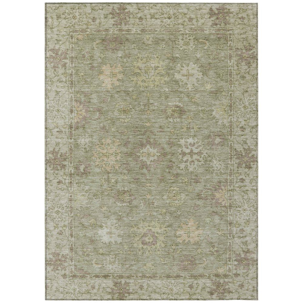 Machine Washable Indoor/Outdoor Chantille ACN2051 Sage 26 x 310 Rug