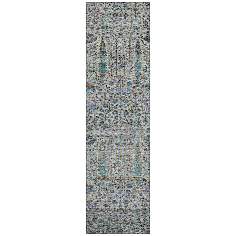 Machine Washable Indoor/Outdoor Chantille ACN2053 Brown 23 x 76 Runner Rug