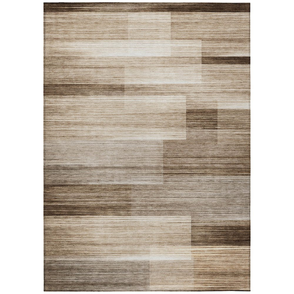 Machine Washable Indoor/Outdoor Chantille ACN2082 Brown 26 x 310 Rug