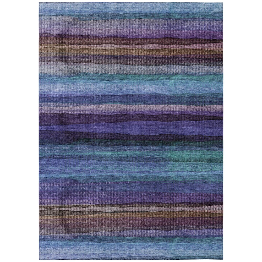 Machine Washable Indoor/Outdoor Chantille ACN2093 Blue 26 x 310 Rug