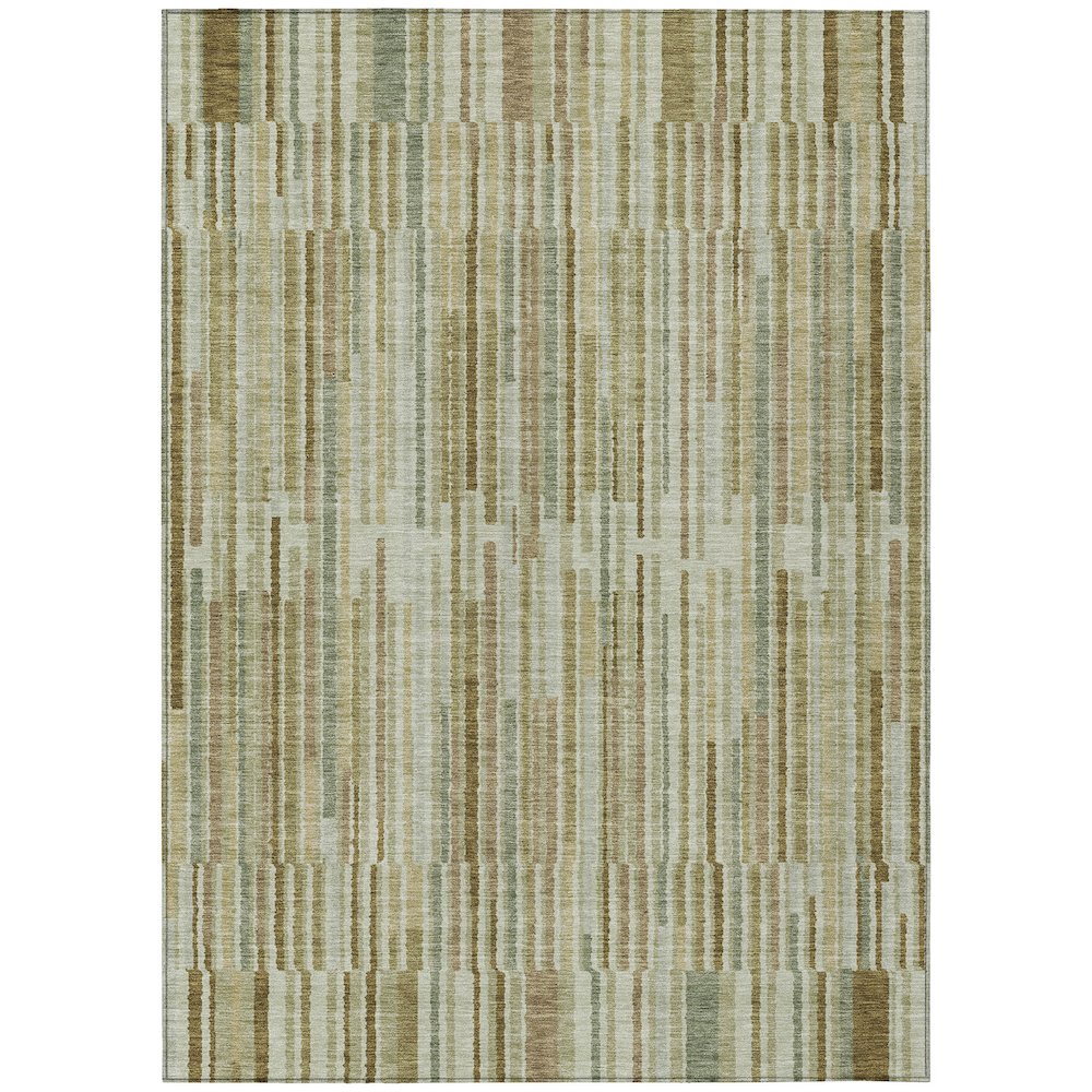 Machine Washable Indoor/Outdoor Chantille ACN2102 Khaki 26 x 310 Rug