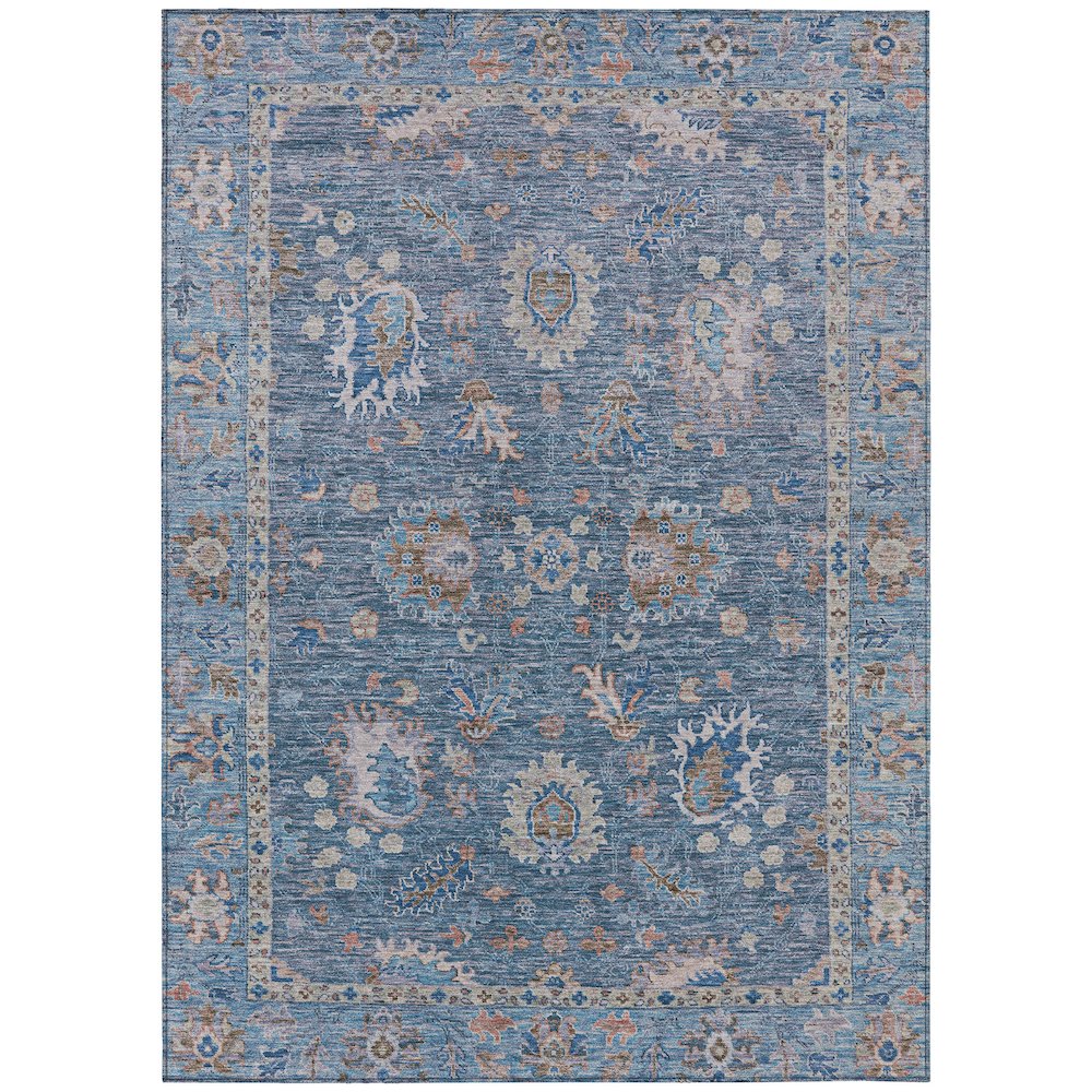 Machine Washable Indoor/Outdoor Chantille ACN2104 Blue 26 x 310 Rug