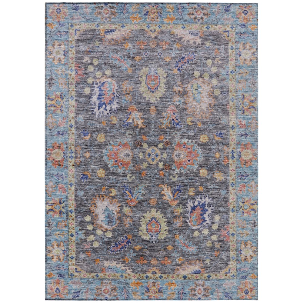 Machine Washable Indoor/Outdoor Chantille ACN2104 Gray 26 x 310 Rug