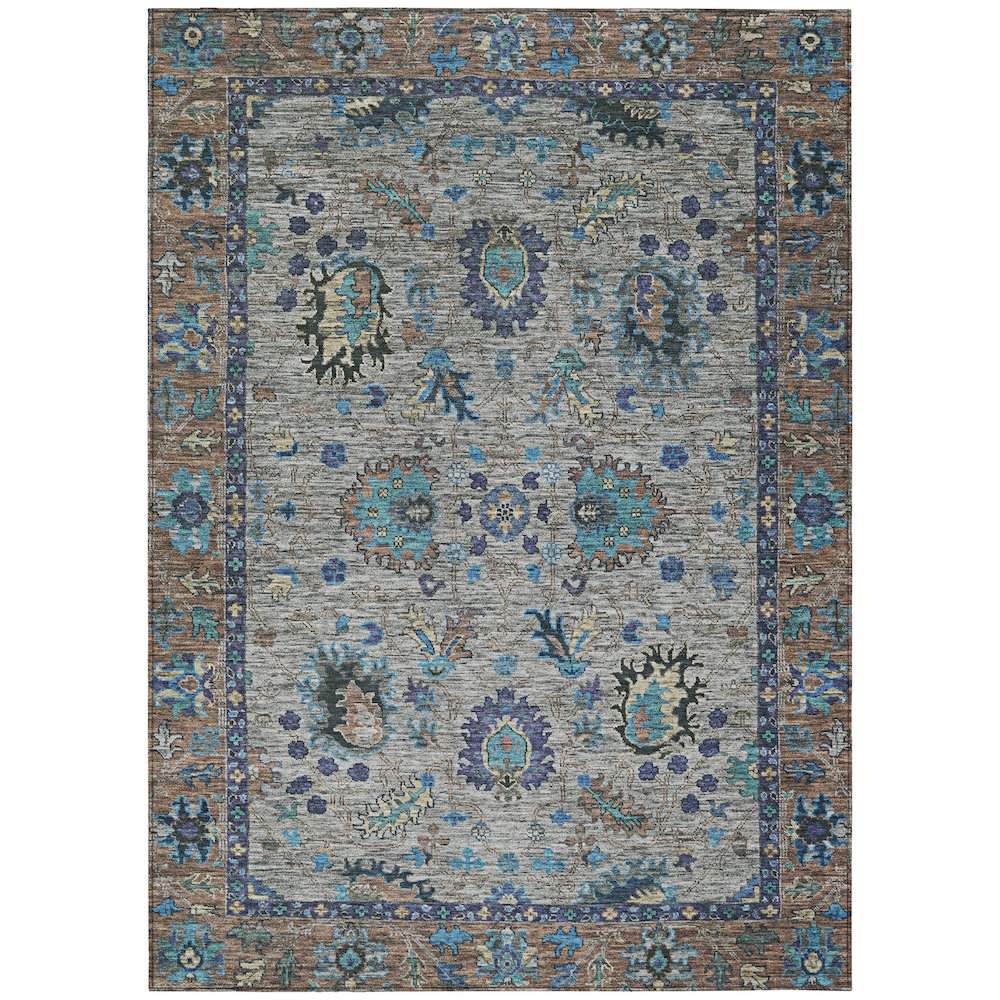 Machine Washable Indoor/Outdoor Chantille ACN2104 Pewter 26 x 310 Rug