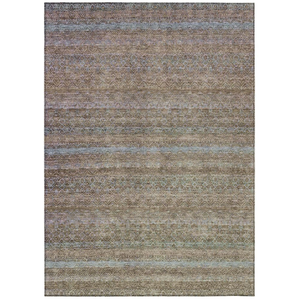 Machine Washable Indoor/Outdoor Chantille ACN2106 Brown 26 x 310 Rug
