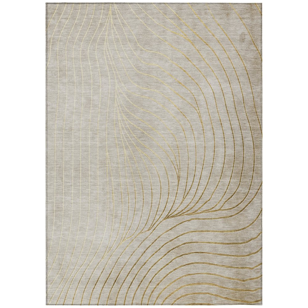 Machine Washable Indoor/Outdoor Chantille ACN2107 Beige 26 x 310 Rug